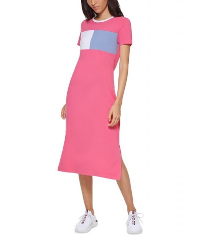 Women's Flag Logo Midi Dress Rosette $23.85 Dresses