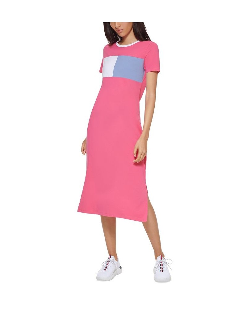 Women's Flag Logo Midi Dress Rosette $23.85 Dresses