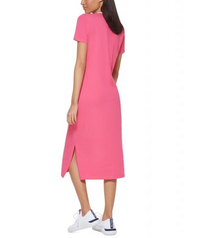 Women's Flag Logo Midi Dress Rosette $23.85 Dresses