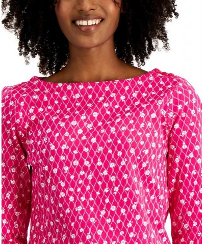 Petite Floral Button Shoulder Top Pink Tutu Combo $12.00 Tops