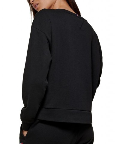 Women's Drop-Shoulder Sweatshirt Black $17.03 Tops