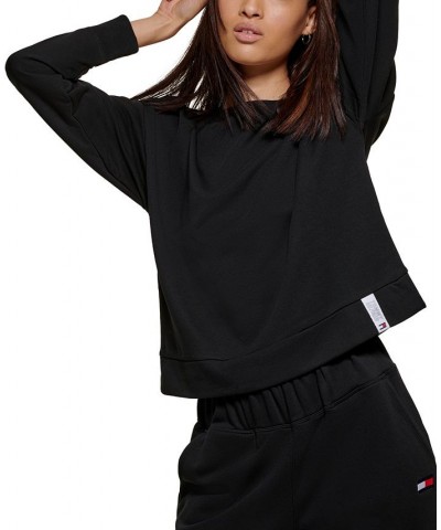 Women's Drop-Shoulder Sweatshirt Black $17.03 Tops