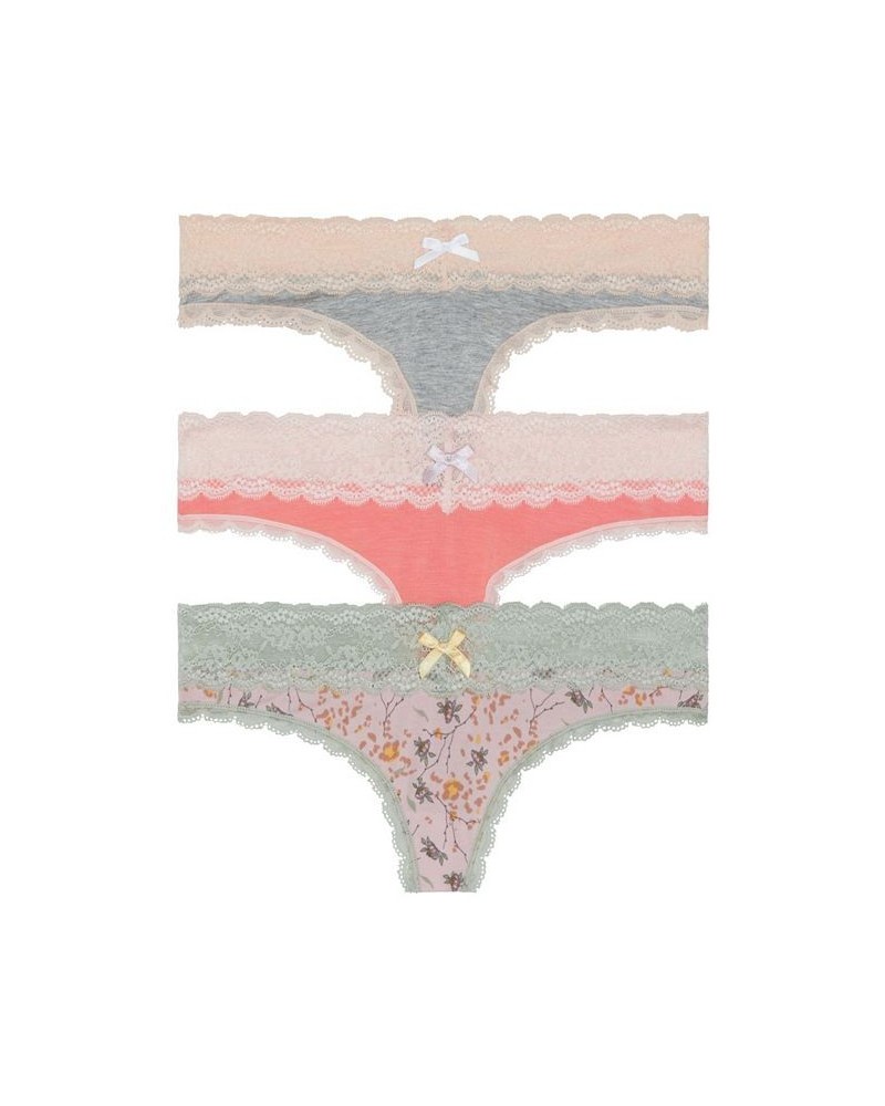 Women's Ahna Thong Pack of 3 Asst1 $21.62 Panty