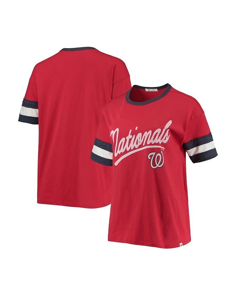 Women's '47 Red Washington Nationals Dani T-shirt Red $18.92 Tops