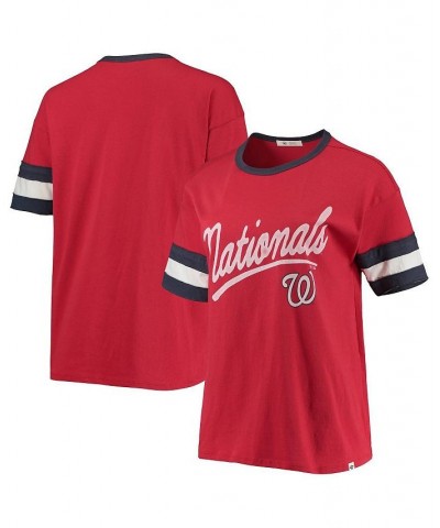 Women's '47 Red Washington Nationals Dani T-shirt Red $18.92 Tops