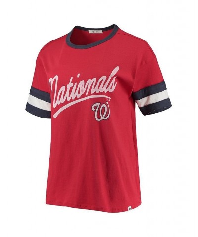 Women's '47 Red Washington Nationals Dani T-shirt Red $18.92 Tops