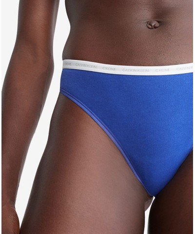 CK One Cotton Singles Thong Underwear QD3783 Clematis Blue $10.95 Panty