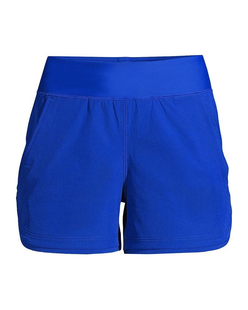 Women's 3" Quick Dry Elastic Waist Board Shorts Swim Cover-up Shorts with Panty Electric blue $28.68 Swimsuits