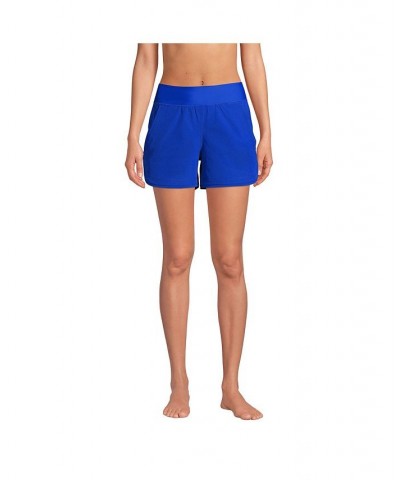 Women's 3" Quick Dry Elastic Waist Board Shorts Swim Cover-up Shorts with Panty Electric blue $28.68 Swimsuits