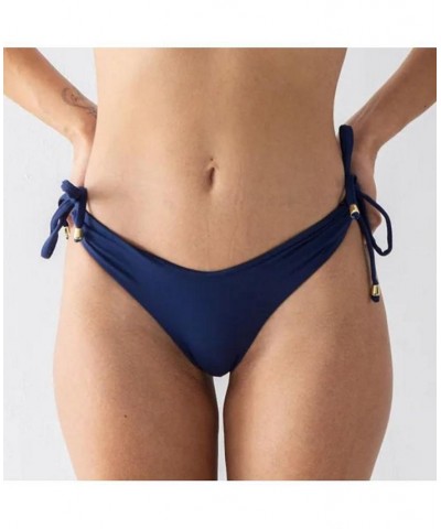 Adult Women's Regular Size Kennedy String Bikini Bottom Blue $43.35 Swimsuits