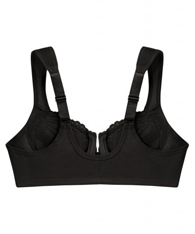 Women's Full Figure Plus Size Wonderwire Front Close Bra Black $24.18 Bras