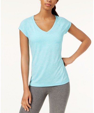 Women's Essentials Rapidry Heathered Performance T-Shirt Blue $9.87 Tops