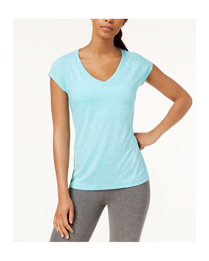 Women's Essentials Rapidry Heathered Performance T-Shirt Blue $9.87 Tops