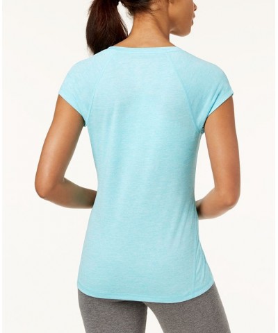 Women's Essentials Rapidry Heathered Performance T-Shirt Blue $9.87 Tops