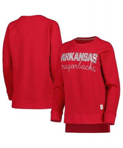 Women's Crimson Arkansas Razorbacks Steamboat Animal Print Raglan Pullover Sweatshirt Crimson $31.50 Sweatshirts