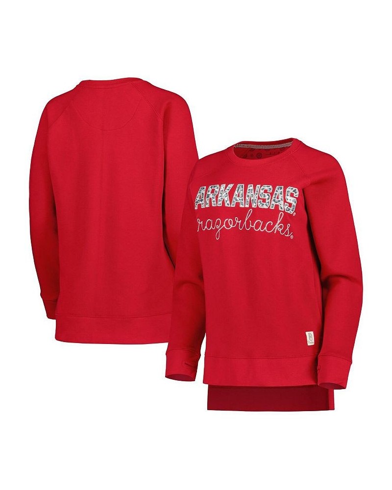 Women's Crimson Arkansas Razorbacks Steamboat Animal Print Raglan Pullover Sweatshirt Crimson $31.50 Sweatshirts