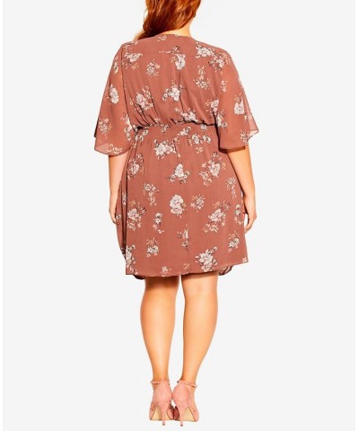 Trendy Plus Size Imperial Wrap Dress Imperial Floral $55.93 Dresses