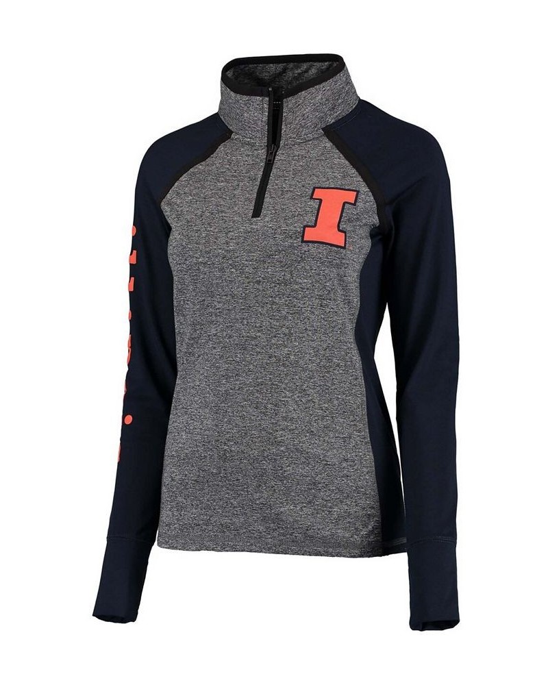 Women's Gray Navy Illinois Fighting Illini Finalist Quarter-Zip Pullover Jacket Gray, Navy $38.40 Jackets