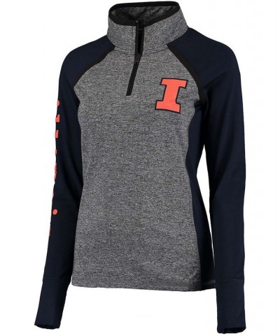 Women's Gray Navy Illinois Fighting Illini Finalist Quarter-Zip Pullover Jacket Gray, Navy $38.40 Jackets