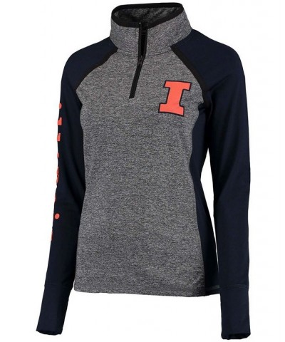 Women's Gray Navy Illinois Fighting Illini Finalist Quarter-Zip Pullover Jacket Gray, Navy $38.40 Jackets