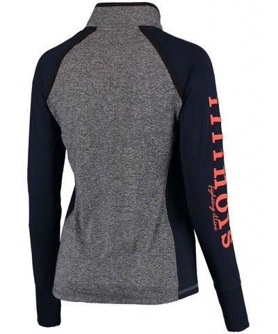 Women's Gray Navy Illinois Fighting Illini Finalist Quarter-Zip Pullover Jacket Gray, Navy $38.40 Jackets