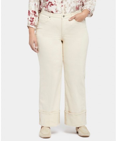 Plus Size Teresa Wide Leg Jeans Ivory/Cream $47.17 Jeans