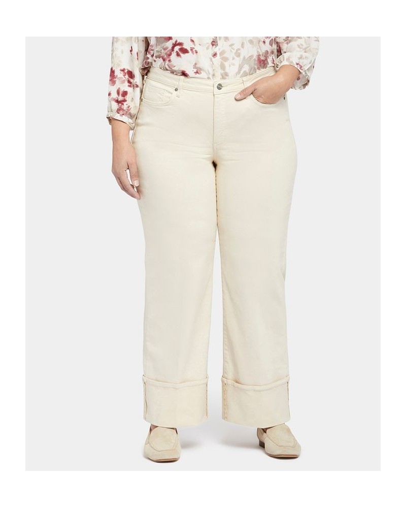 Plus Size Teresa Wide Leg Jeans Ivory/Cream $47.17 Jeans