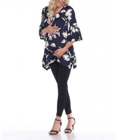 Maternity Roche Tunic Top Blue $18.72 Tops