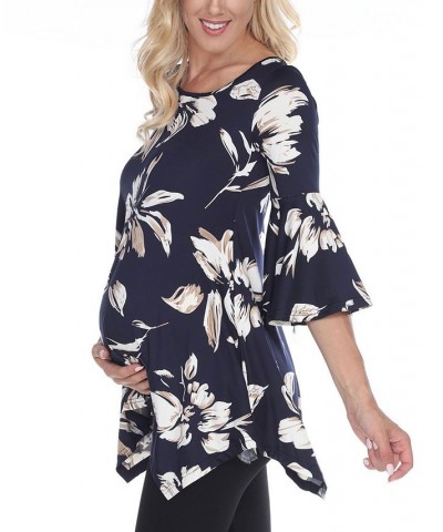 Maternity Roche Tunic Top Blue $18.72 Tops