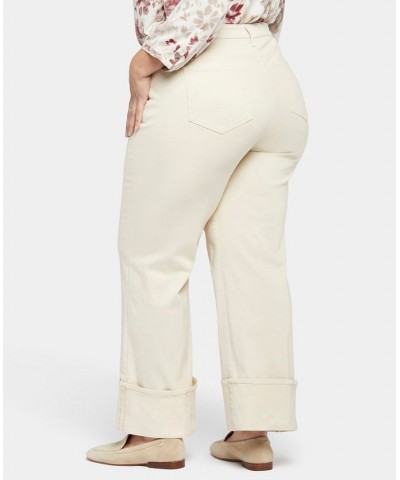 Plus Size Teresa Wide Leg Jeans Ivory/Cream $47.17 Jeans