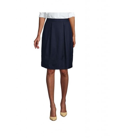 School Uniform Women's Pleated Skort Top of Knee Blue $28.02 Skirts