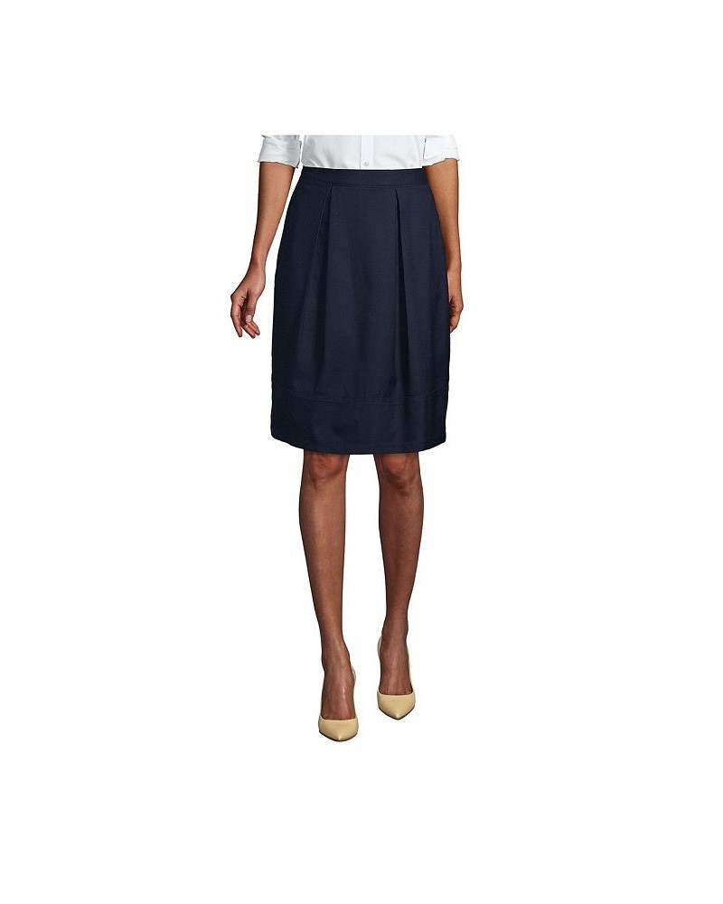 School Uniform Women's Pleated Skort Top of Knee Blue $28.02 Skirts