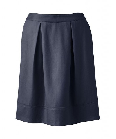 School Uniform Women's Pleated Skort Top of Knee Blue $28.02 Skirts