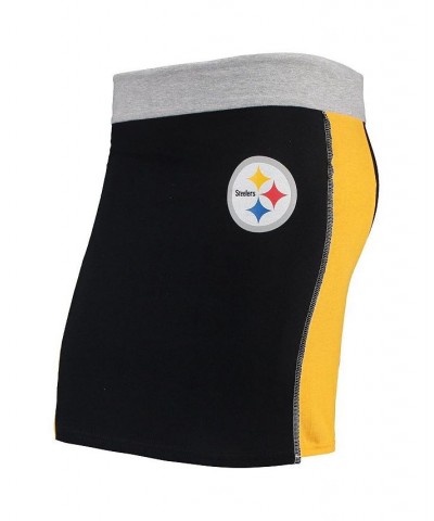 Women's Black Pittsburgh Steelers Short Skirt Black $31.79 Skirts