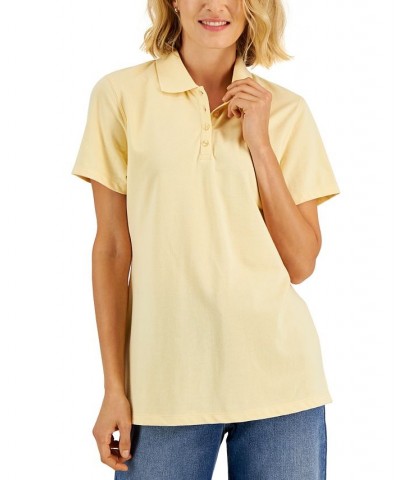 Petite Knit Cotton Polo Dusty Sunrise $9.50 Tops