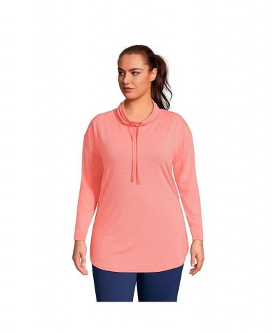 Women's Plus Size Power Performance Cowl Neck Top Pink $30.73 Tops