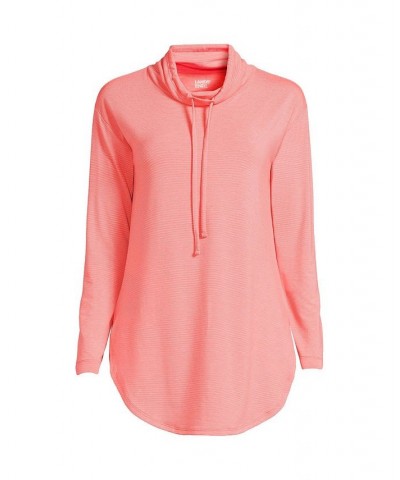 Women's Plus Size Power Performance Cowl Neck Top Pink $30.73 Tops