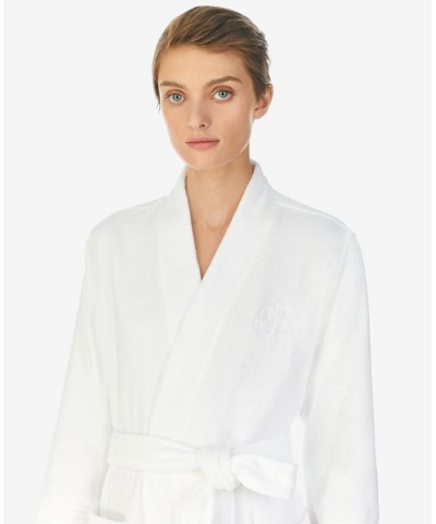 Greenwich Woven Terry Bath Robe White $47.17 Sleepwear