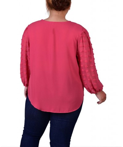 Plus Size V-Neck Blouse Holly Berry $14.31 Tops