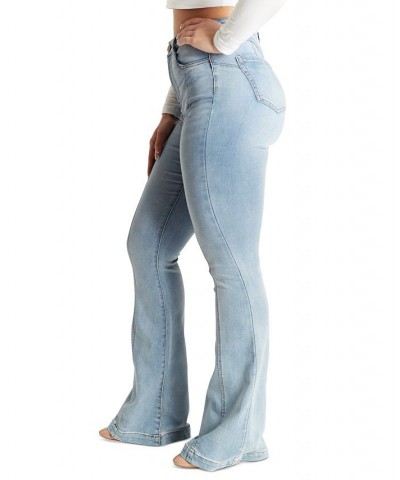 Juniors' Seam-Front Flare-Leg High-Rise Jeans Hillside $17.98 Jeans