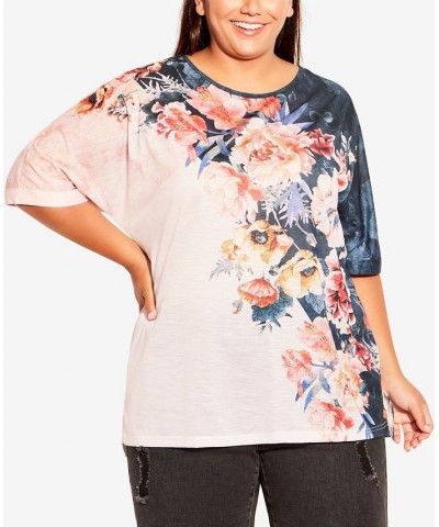 Plus Size Leid Back Top Floral Burst $31.32 Tops