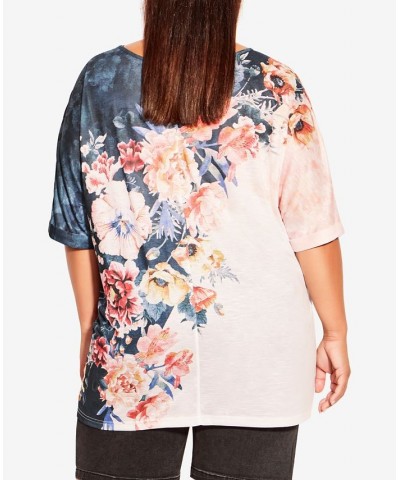 Plus Size Leid Back Top Floral Burst $31.32 Tops