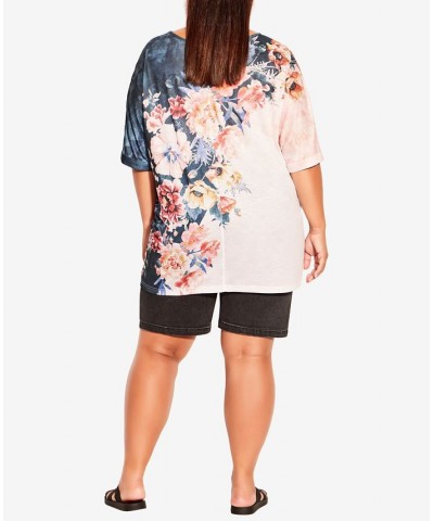 Plus Size Leid Back Top Floral Burst $31.32 Tops