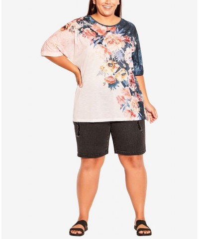 Plus Size Leid Back Top Floral Burst $31.32 Tops