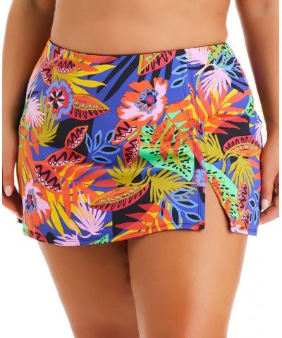 Plus Size Night Safari Hipster Swim Skirt Multi $40.85 Swimsuits