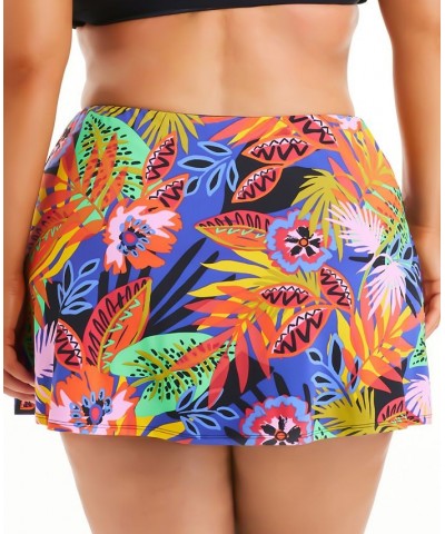 Plus Size Night Safari Hipster Swim Skirt Multi $40.85 Swimsuits