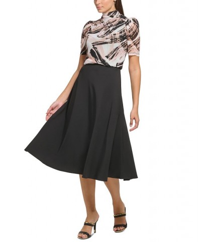 Petite Pull-On Circle Midi Skirt Black $28.61 Skirts