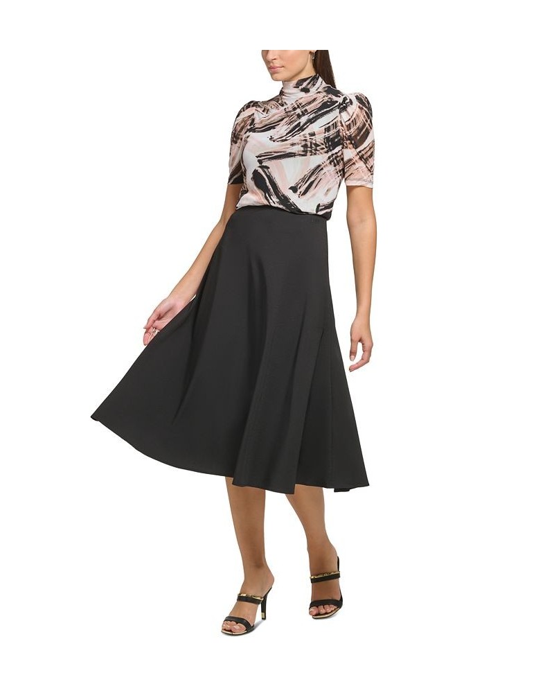 Petite Pull-On Circle Midi Skirt Black $28.61 Skirts