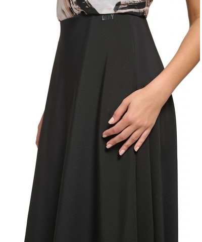 Petite Pull-On Circle Midi Skirt Black $28.61 Skirts