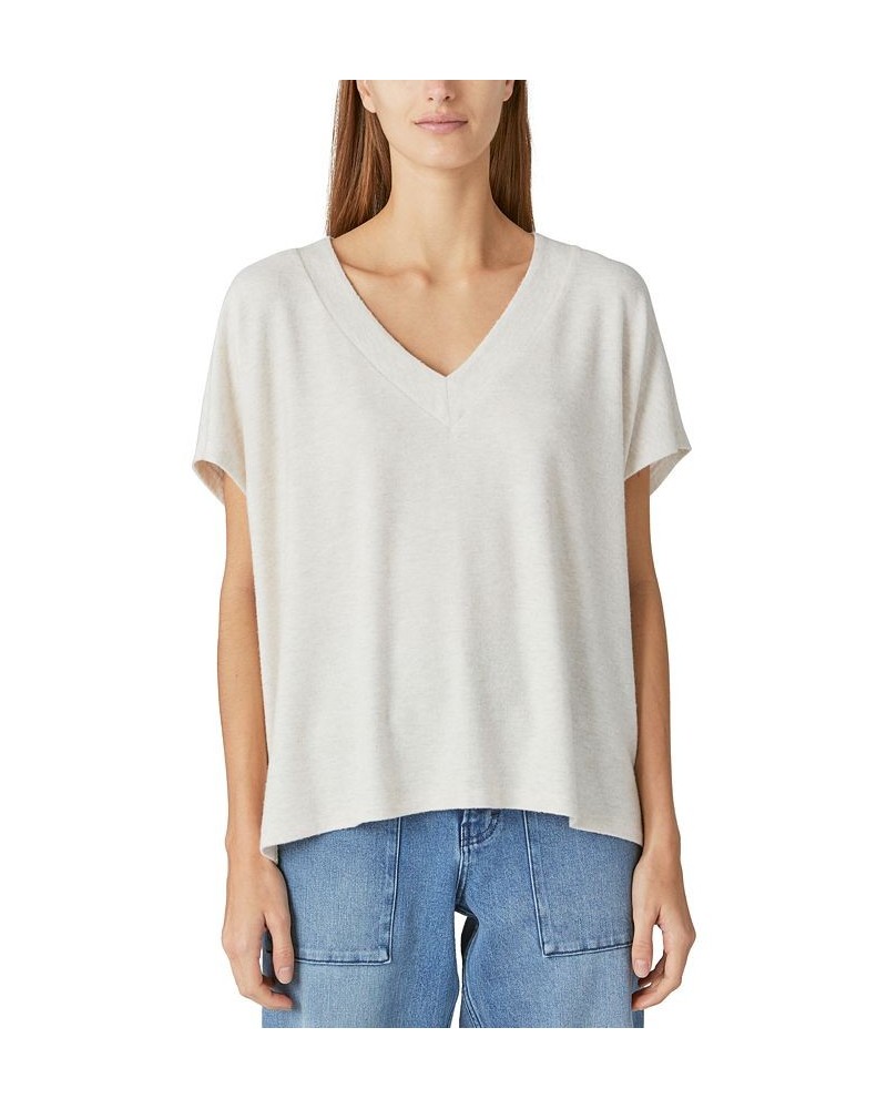 Women's Cloud Jersey Dolman-Sleeve T-Shirt Straw Heather $28.56 Tops